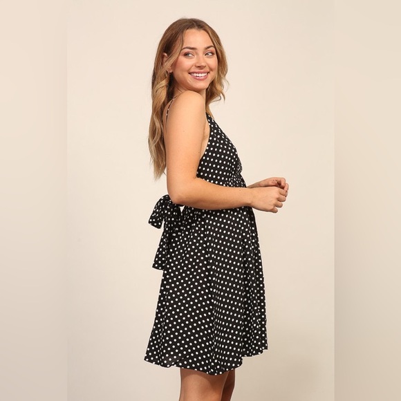 Open Back Polka Dot Mini Dress - Picture 9 of 16